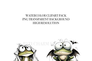 12 Halloween Frog Clipart, an Animal Illustration by Pati Charm Studio (Thumbnail 4 of 8)