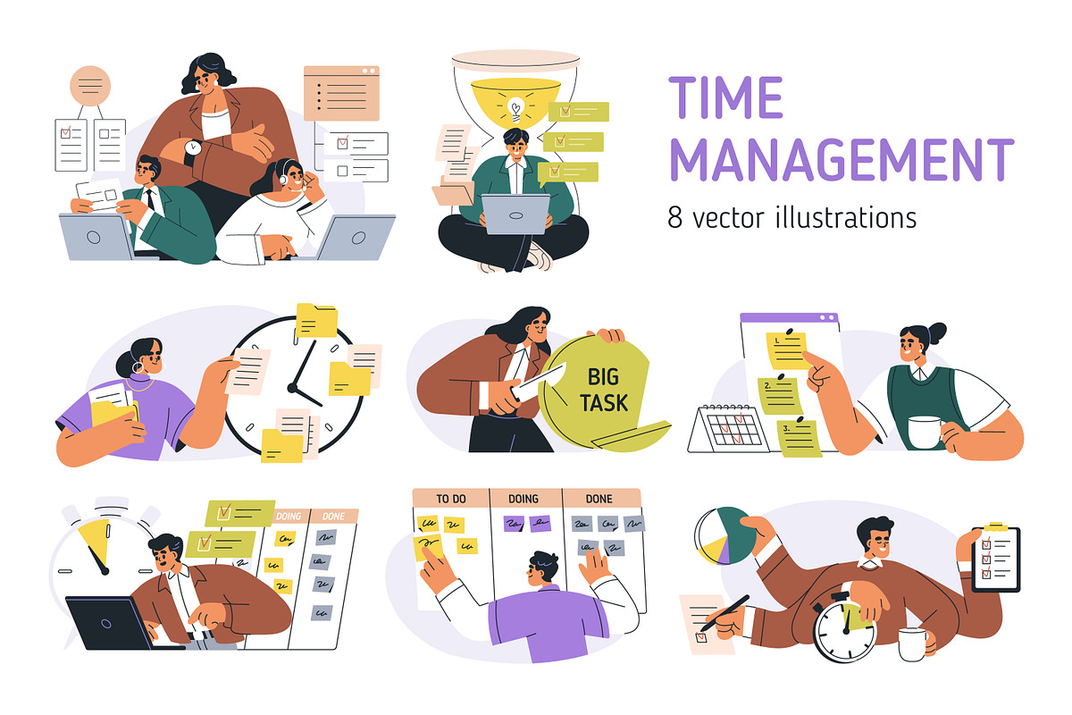 Time management. Business concept, a Work Illustration by Good Studio (Photo 1 of 9)