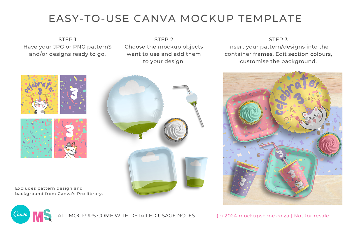 Party Printables Canva Mockup Set, a Packaging Mockup by Mockup Scene (Photo 3 of 12)