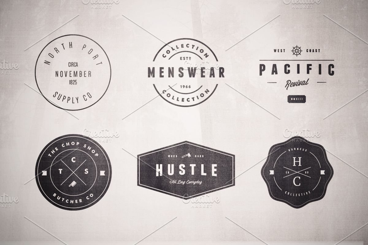Vintage Logo Set:  Volume Two, a Branding & Logo Template by Hustle Supply Co. (Photo 3 of 5)