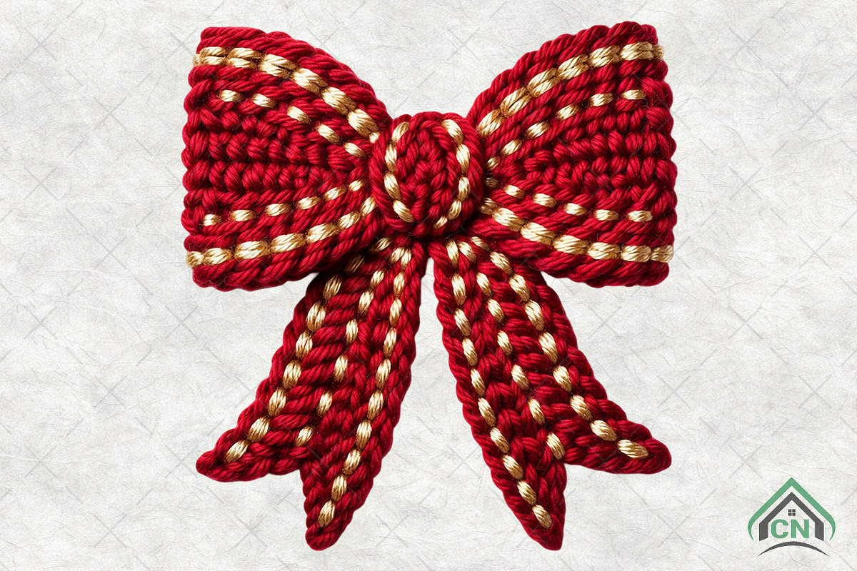 Valentine Bow Faux Yarn PNG, an Illustration by Craft Nest (Photo 1 of 4)