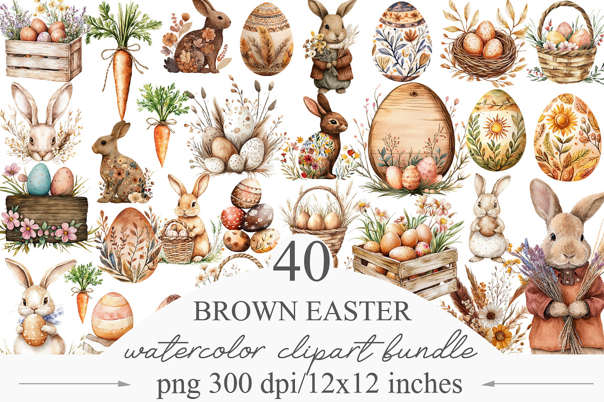 Boho Country Brown Easter, an Illustration by Designking (Photo 1 of 5)