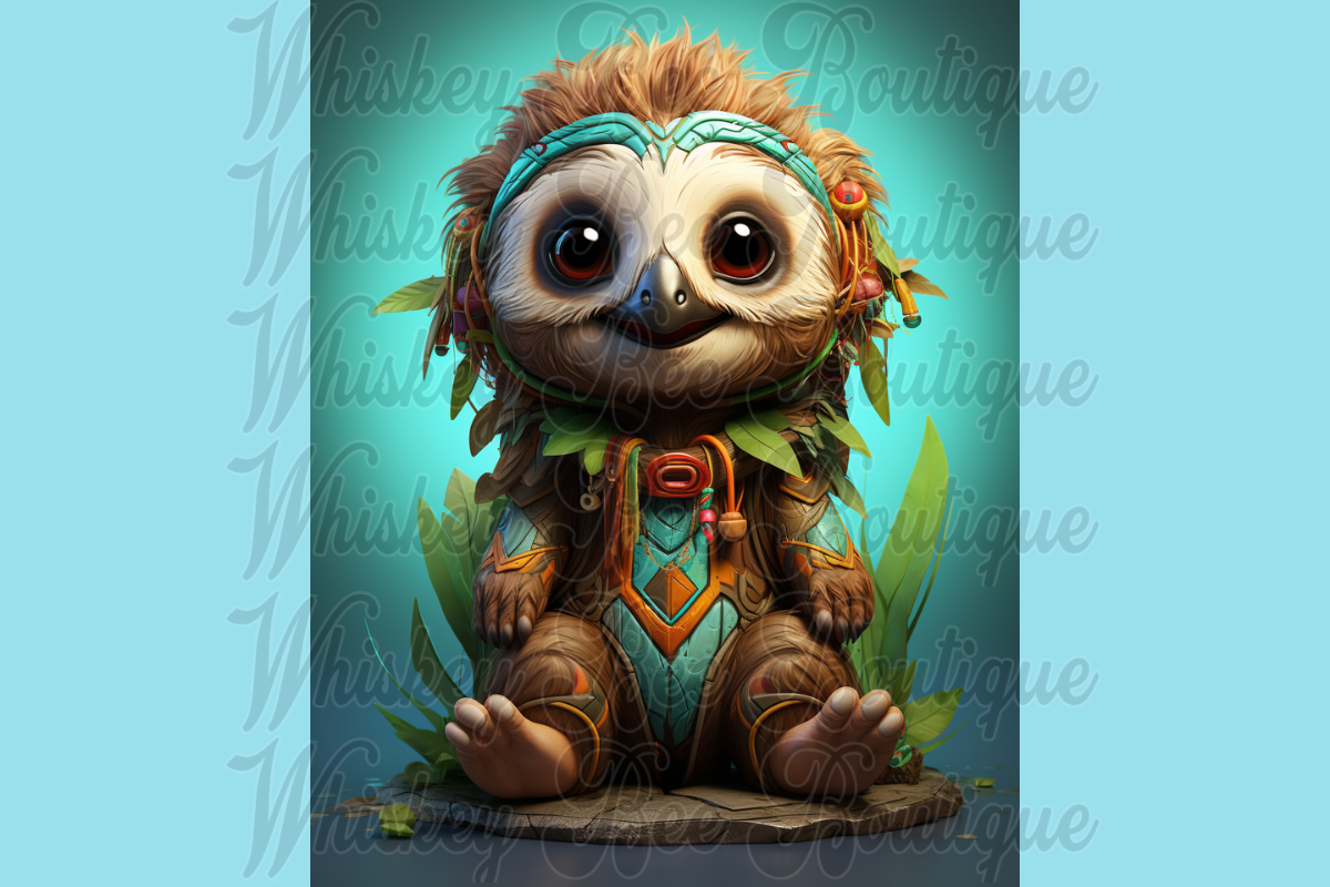 Cute Cartoon Shaman Animals, a Wallpaper Graphic by Whiskey Bee Boutique (Photo 10 of 21)