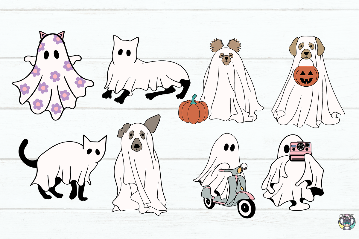 Halloween svg Bundle, Cute Ghost svg, an Object Graphic by HeyLenaArts (Photo 4 of 4)