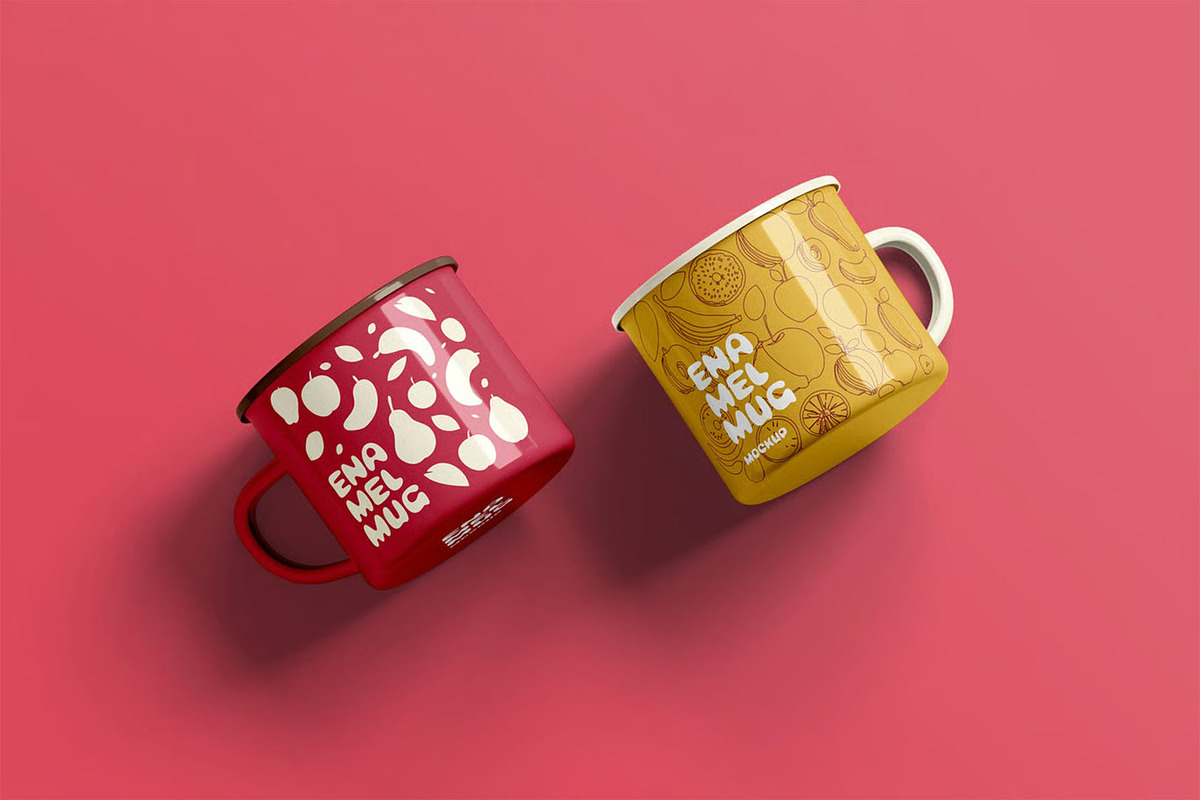 Enamel Mug Mock-up, a Cups & Container Mockup by zippypixelstudio (Photo 4 of 13)