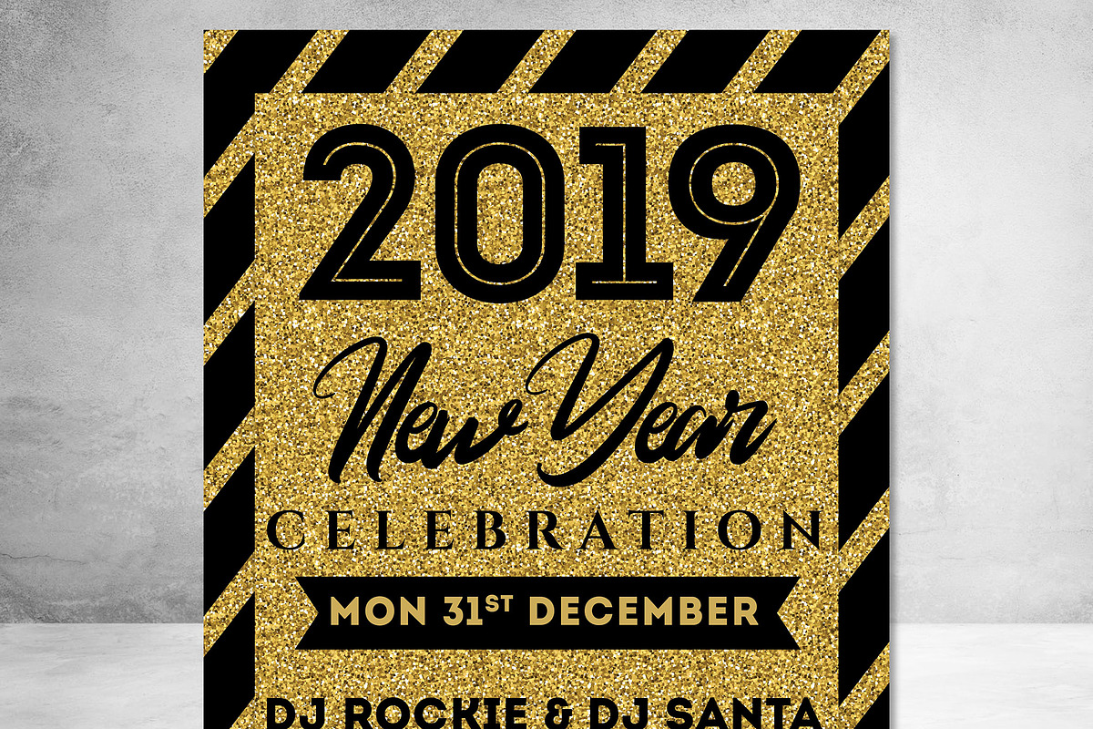 NEW YEAR FLYER 2019 - 2 Style, a Flyer Template by Vijeshri (Photo 3 of 3)