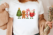 Cute Christmas Characters Doodle PNG, a Seasonal Illustration by CraftArtStudio (Thumbnail 3 of 4)