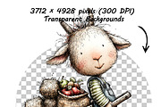 Valentine Farm Garden Animal Clipart, a Graphic by one-touch (Thumbnail 7 of 18)