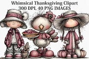 Whimsical Thanksgiving Clipart, an Illustration by Canvas Craft (Thumbnail 1 of 7)