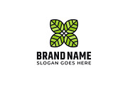 Green leaves logo design, a Branding & Logo Template by pne-design (Thumbnail 1 of 2)