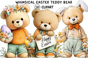Whimsical Easter Teddy Bear Clipart, an Illustration by Creative Art (Thumbnail 1 of 8)