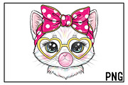 Spring Cat Sublimation Png, an Illustration by Black Bird Studio (Thumbnail 1 of 3)