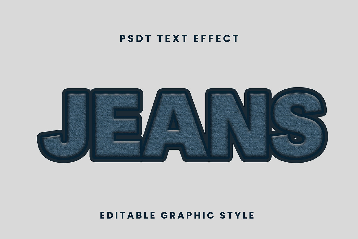 Denim Jeans 3D Text Effect