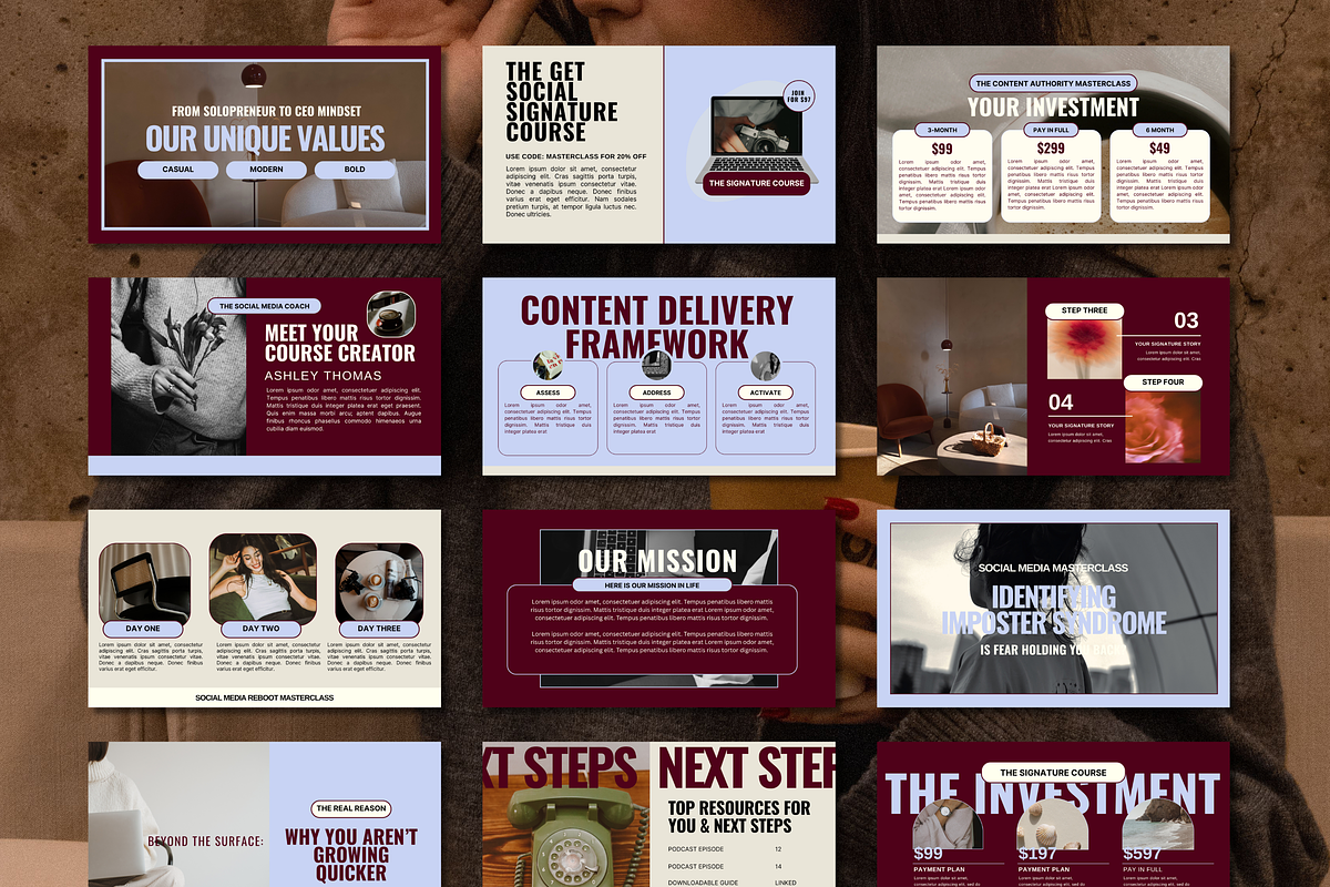 Bold Luxe Editorial Modern Canva, a Presentation Template by Solana Creative Co. (Photo 5 of 13)