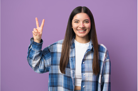 Positive multiracial young woman, a Person Photo by AD Stock Images