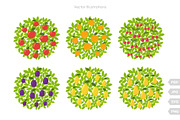 Fruit Trees Vector Set, a Graphic by Ilia Design (Thumbnail 4 of 12)