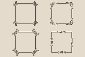 Vector decorative vintage frames