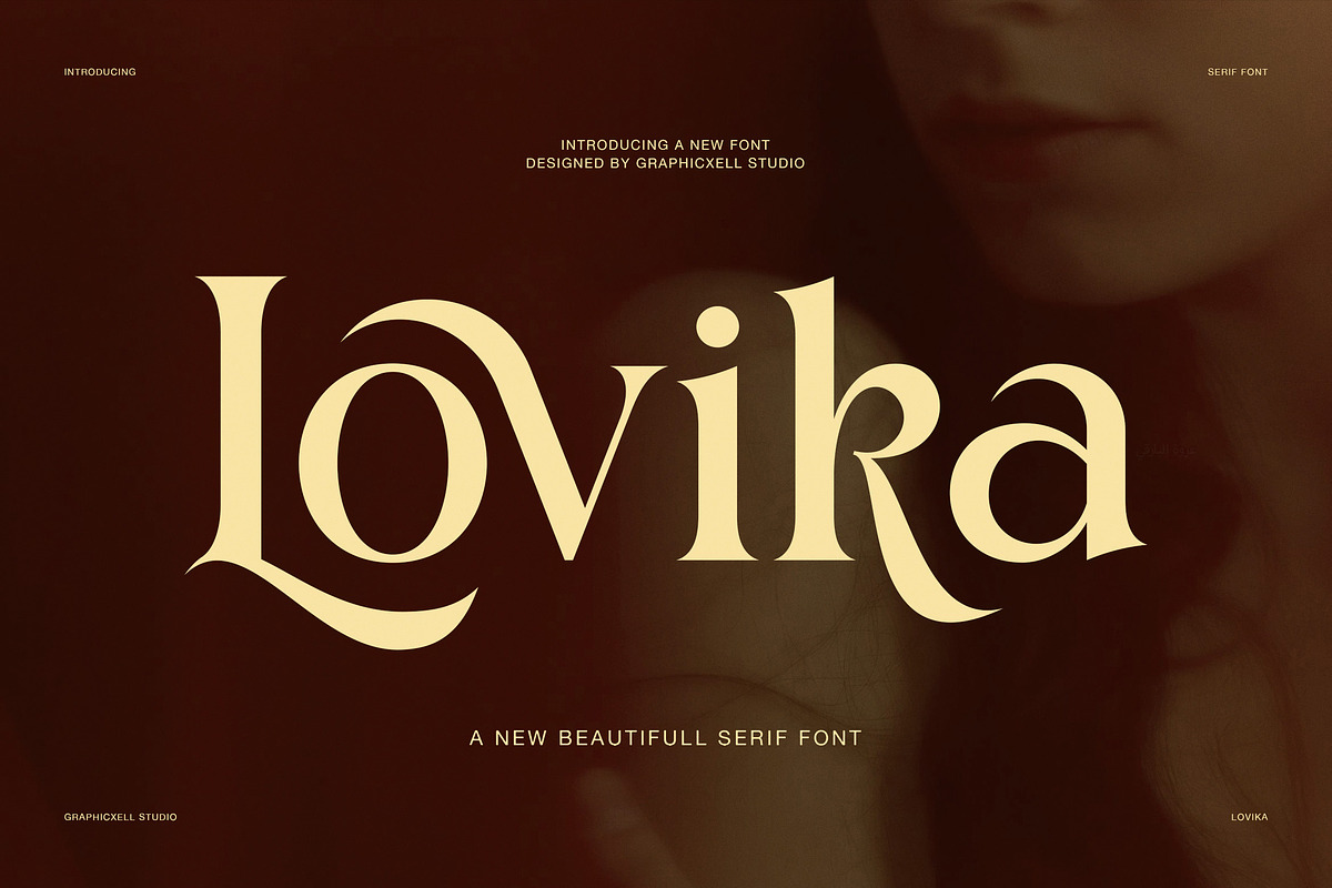 Lovika Elegant Fashion Serif Font, a Serif Font by Graphicxell (Photo 1 of 8)
