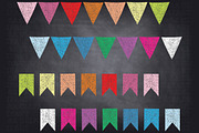 Chalkboard Bunting Banner Clipart, an Illustration by SA ClipArt (Thumbnail 2 of 2)