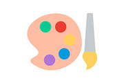 Color Palette Flat Icon, a Duotone Icon by Pexelpy (Thumbnail 1 of 2)