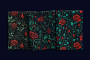 Gothic Roses Seamless Patterns, a Pattern Graphic by Curve Design (Thumbnail 4 of 7)
