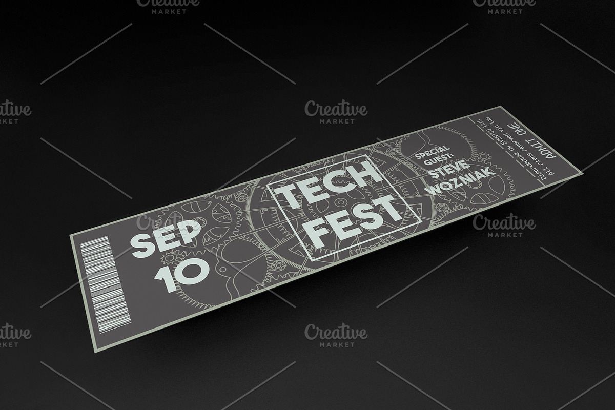 Tech Fest Event Ticket, an Invitation Template by Konakchiev (Photo 3 of 3)
