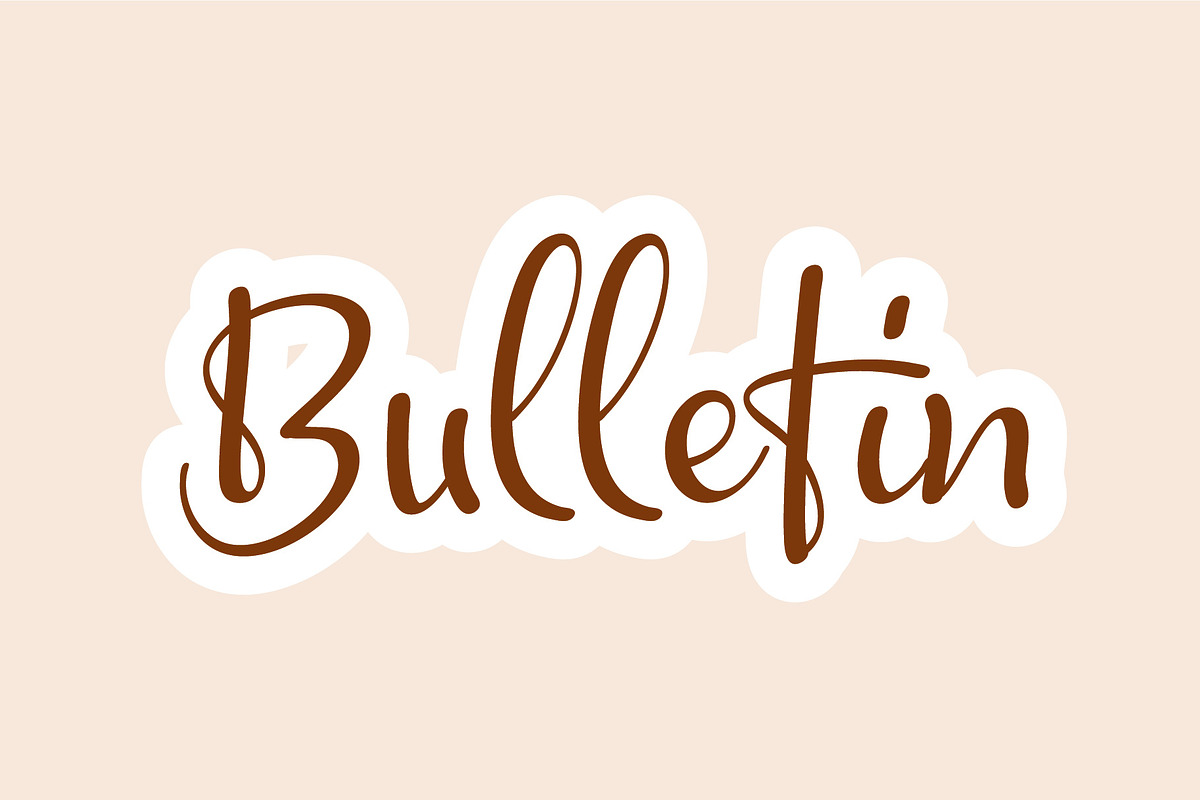 Bulletin - Handwritten Font, a Script Font by Fonteca
