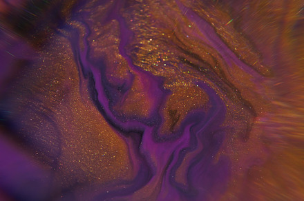 Fluid spill water art neon paint liquid light