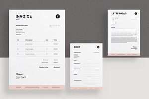 Invoice, Brief And Letterhead Design