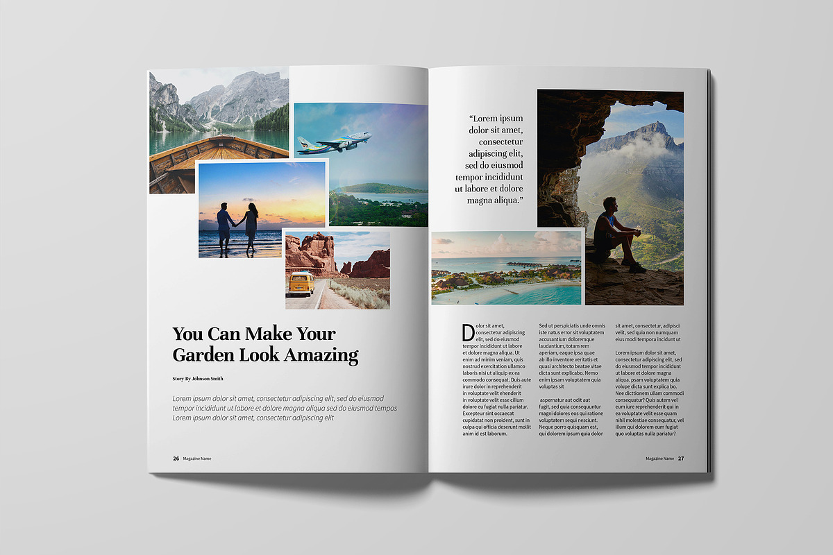 Travel Magazine Template, a Magazine Template by xtratimebd (Photo 8 of 11)