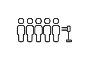 Queue of people waiting for service, an Object Illustration by ZinetroN