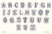 Ornate Victorian Drop Capitals, a Script Font by Century Library (Thumbnail 5 of 6)