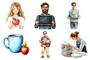 Cute Teachers Clipart, an Illustration by Daily.Designs (Thumbnail 2 of 5)