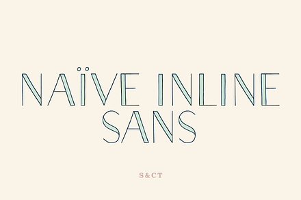 Naive Inline Sans Font Collection