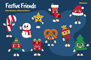 Festive Friends - Vector Bundle, a Seasonal Illustration by moja doodle (Thumbnail 2 of 4)