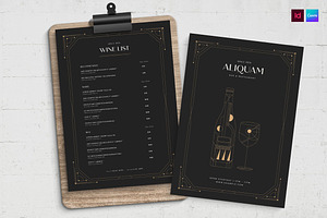 Wine List Template, a Flyer Template by BrandPacks
