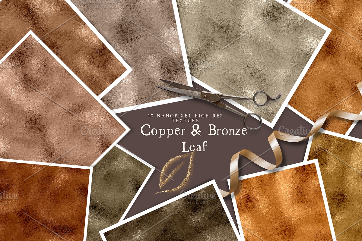 Copper & Bronze Foil Texture, a Texture Graphic by Debby Blooms (Photo 1 of 11)