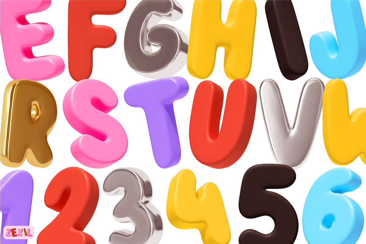 ZEXIL. 3D OTF SVG Font Family., a Symbol Font by Luxfont (Photo 2 of 13)