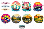 Travel Lover T-shirt Design Bundle, an Illustration by Sofia's Fashion (Thumbnail 3 of 3)