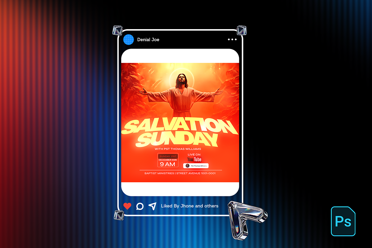 Salvation Sunday Flyer Template, a Social Media Template by Transly Graphics (Photo 1 of 3)