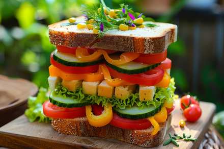 A close-up view of a sandwich placed, a Photo by Iftikhar Alam