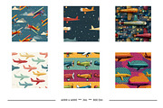 Toy Airplane Retro Art Style Pattern, a Pattern Graphic by karenfoleyphoto (Thumbnail 5 of 9)
