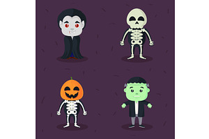 Halloween Costumes, Icon Set