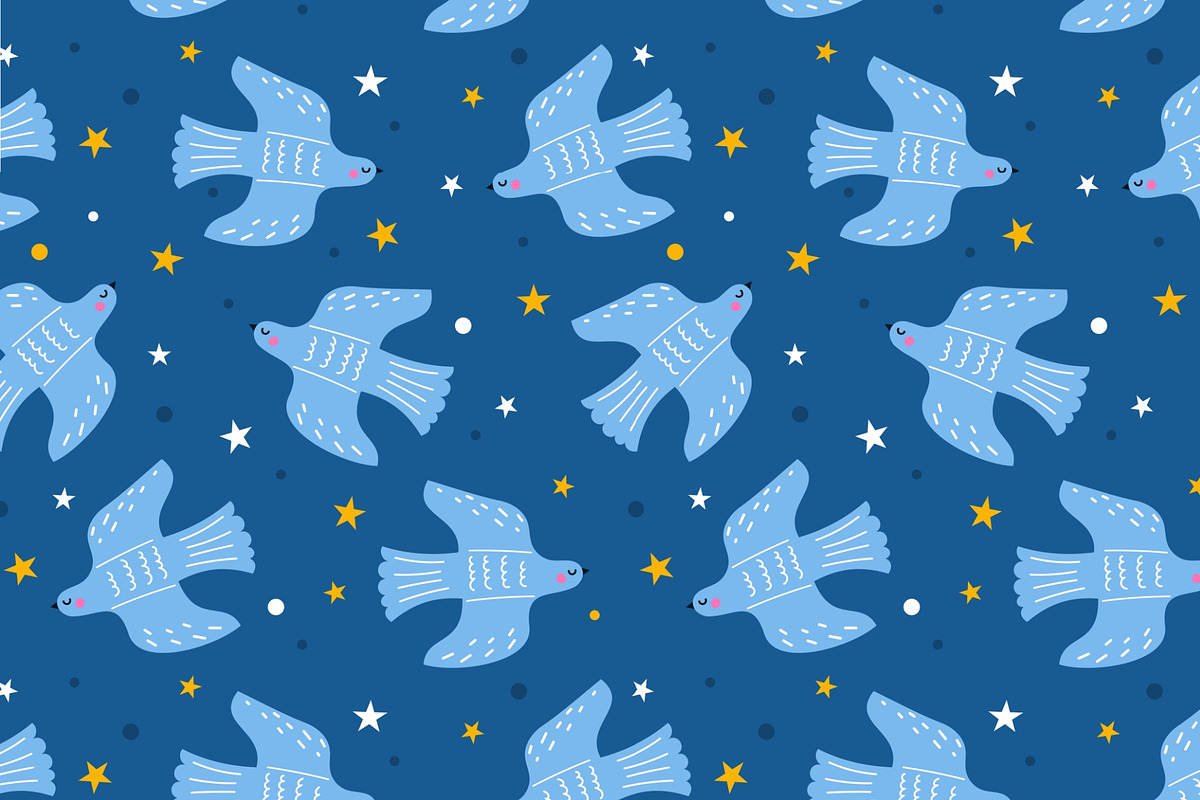 Dove Seamless Pattern Collection, a Pattern Graphic by AnbyArt (Photo 4 of 10)