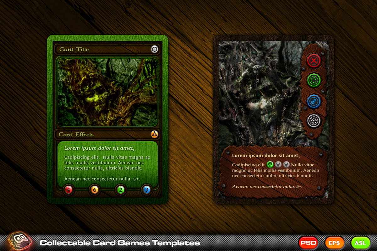 Collectable Card Games Templates, a Card Template by quicky