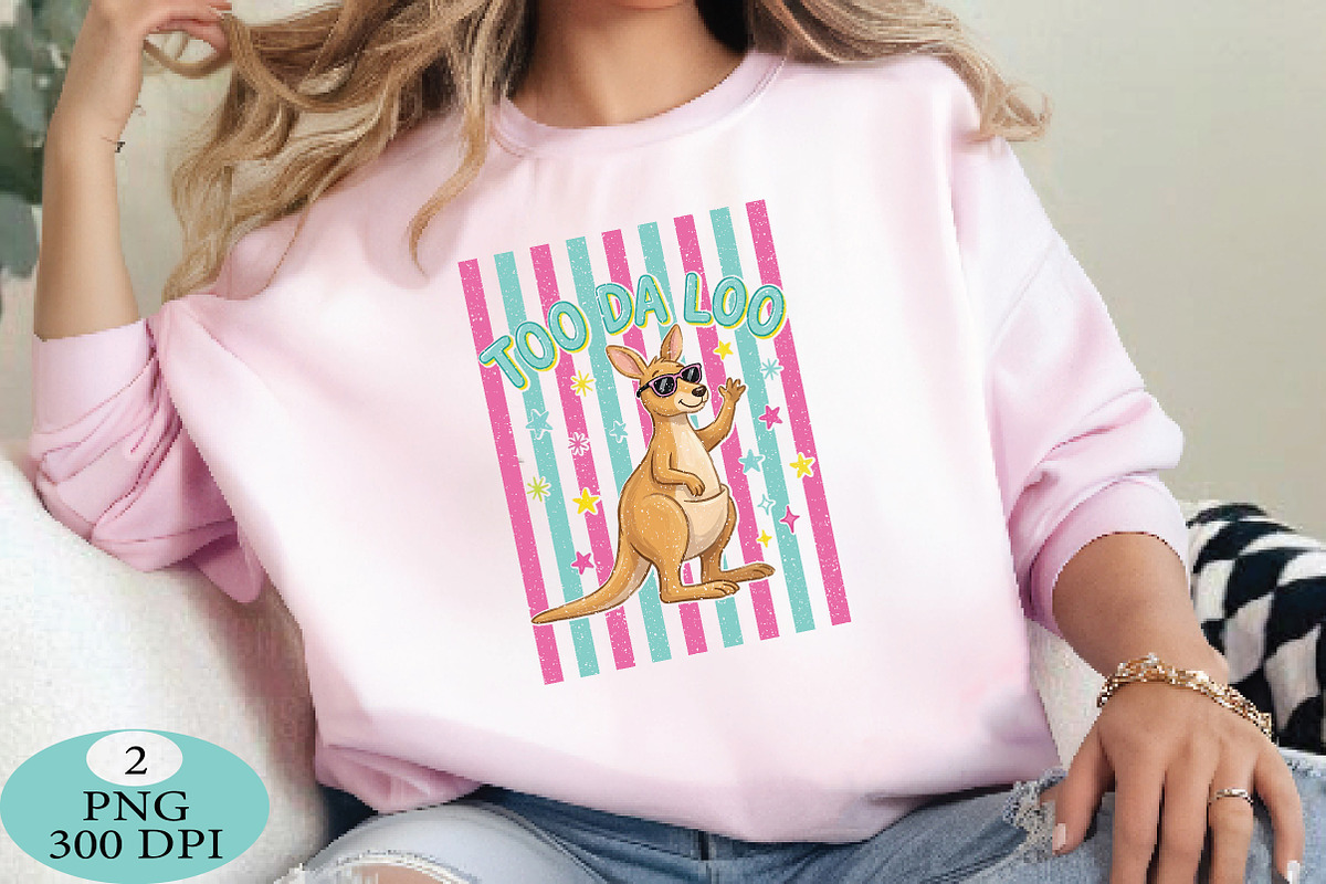 Toddle Loo Kangaroo Funny Preppy PNG, an Illustration by Daily.Designs (Photo 3 of 5)