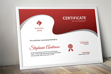 Curve Modern Certificate, A Stationery Template By Inkpower