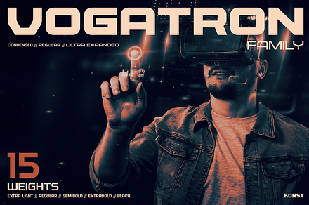 VOGATRON - Futuristic Modern Fonts, a Sans Serif Font by Konstantine Studio