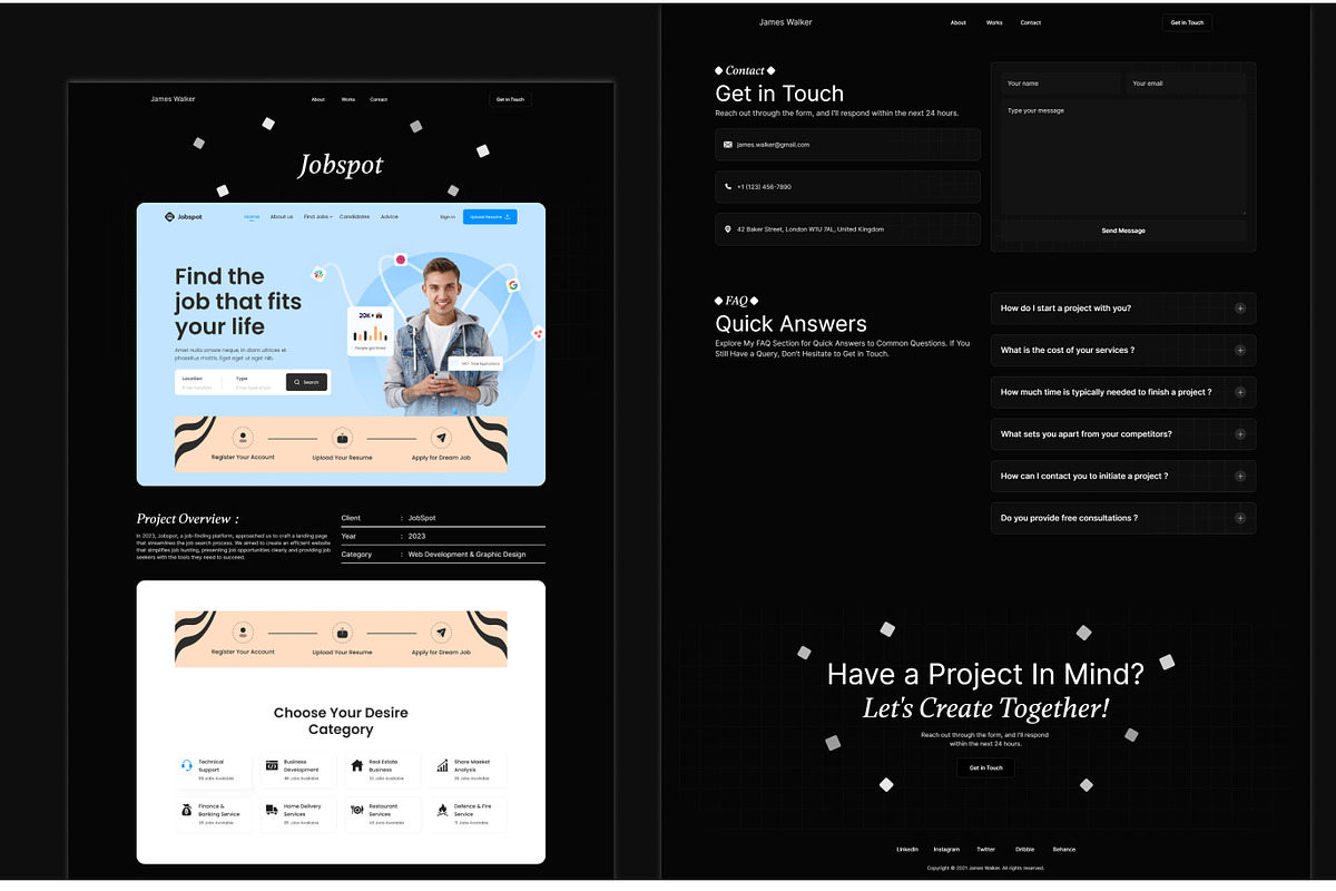 Luminex - Portfolio Framer Template, an UI Kit Template by rizal_yustriadi (Photo 3 of 3)