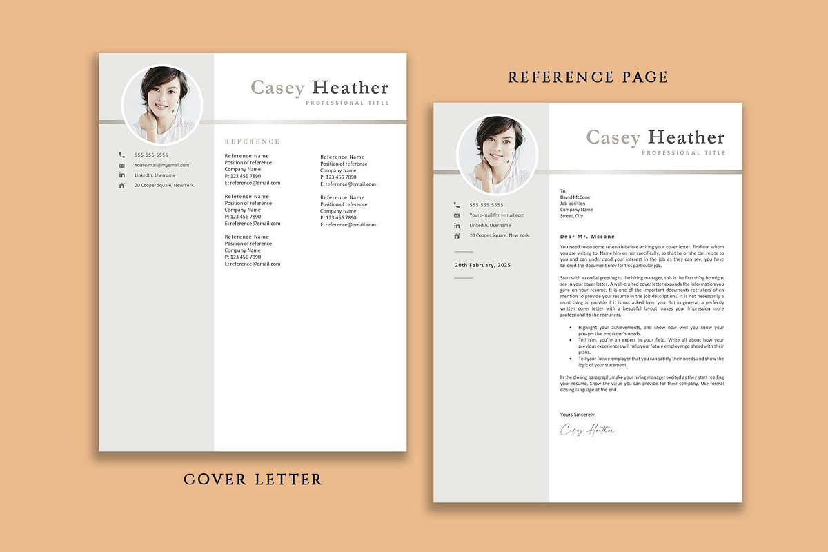 Professional Resume Template, CV, a Resume Template by VictoriousVita (Photo 5 of 8)
